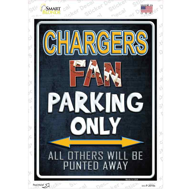 Chargers Novelty Rectangle Sticker Decal