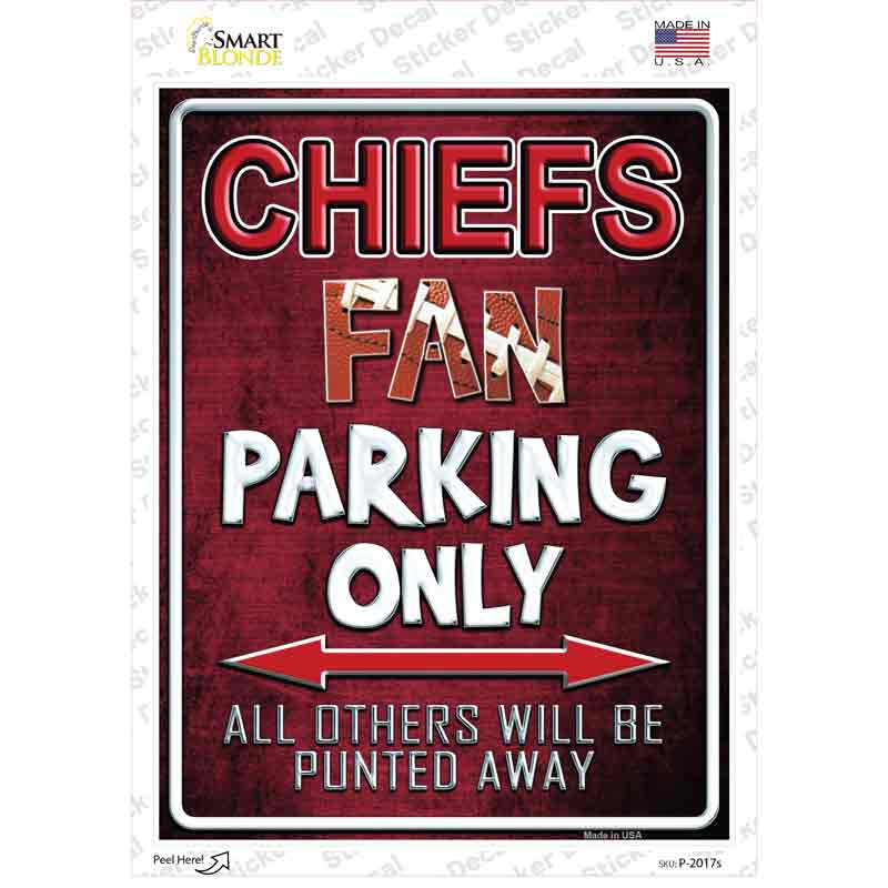 Chiefs Novelty Rectangle Sticker Decal
