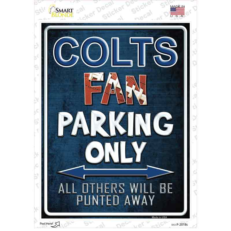 Colts Novelty Rectangle Sticker Decal