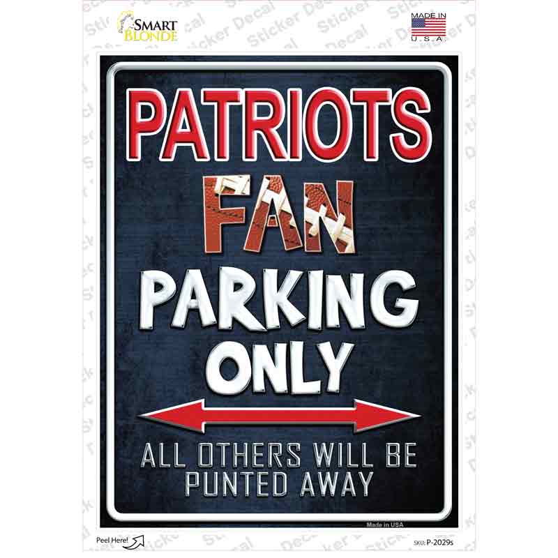 Patriots Novelty Rectangle Sticker Decal