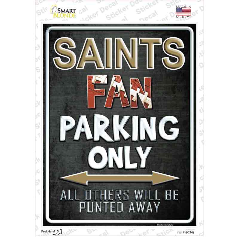 Saints Novelty Rectangle Sticker Decal
