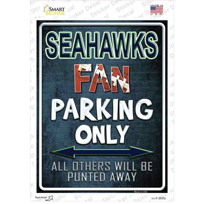 Seahawks Novelty Rectangle Sticker Decal