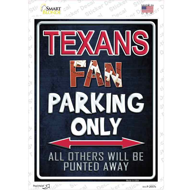 Texans Novelty Rectangle Sticker Decal