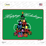 Happy Holidays Tree Novelty Rectangle Sticker Decal