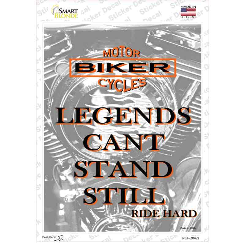 Legends Novelty Rectangle Sticker Decal