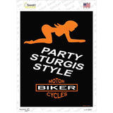 Party Sturgis Style Novelty Rectangle Sticker Decal