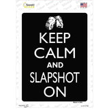 Keep Calm And Slapshot On Novelty Rectangle Sticker Decal