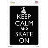 Keep Calm And Skate On Novelty Rectangle Sticker Decal