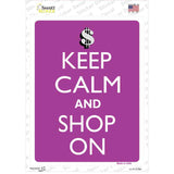 Keep Calm And Shop On Novelty Rectangle Sticker Decal