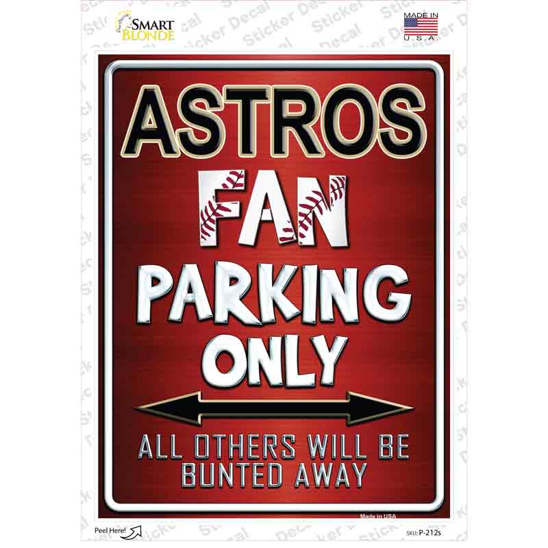 Astros Novelty Rectangle Sticker Decal