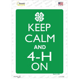 Keep Calm And 4-H On Novelty Rectangle Sticker Decal