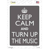 Keep Calm and Turn Up the Music Novelty Rectangle Sticker Decal