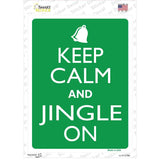 Keep Calm And Jingle On Novelty Rectangle Sticker Decal