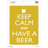 Keep Calm And Have A Beer Novelty Rectangle Sticker Decal