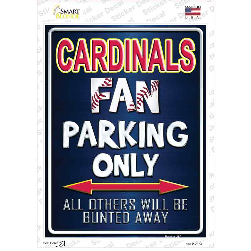 Cardinals Red Novelty Rectangle Sticker Decal