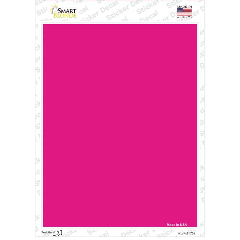 Solid Hot Pink Novelty Rectangle Sticker Decal