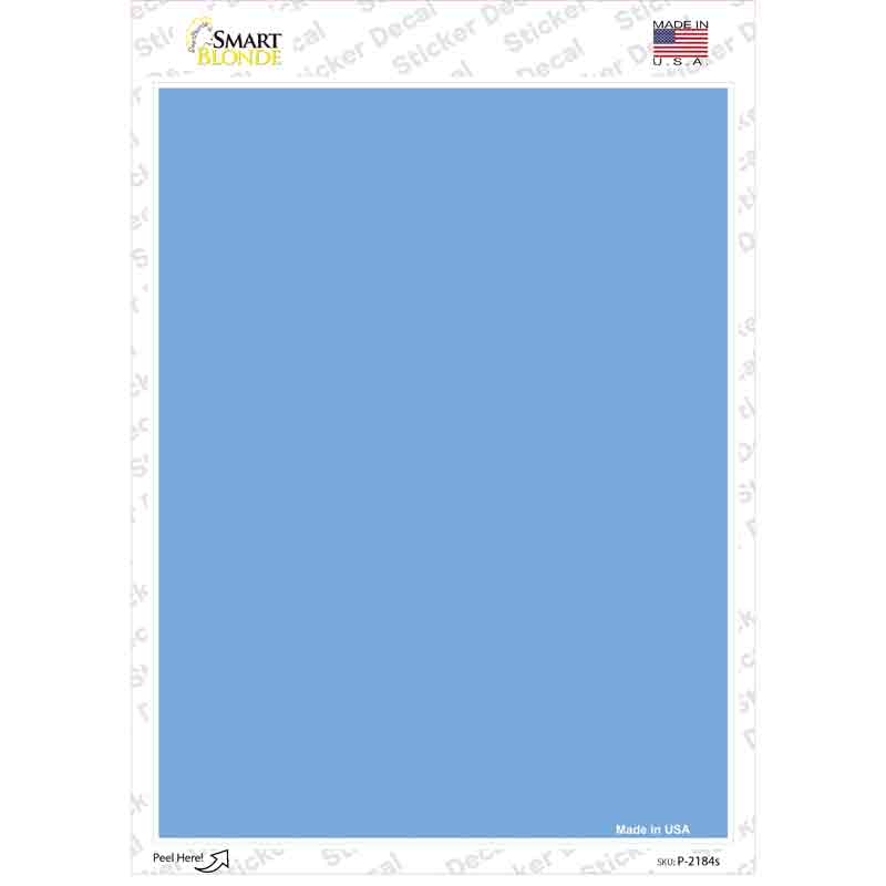 Solid Light Blue Novelty Rectangle Sticker Decal