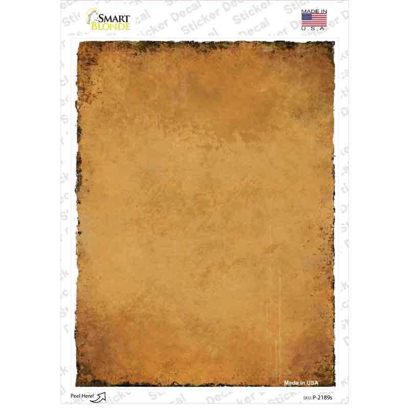 Orange Torn Edge Novelty Rectangle Sticker Decal