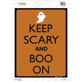 Keep Calm And Boo On Novelty Rectangle Sticker Decal