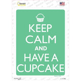 Keep Calm And Have a Cupcake Novelty Rectangle Sticker Decal