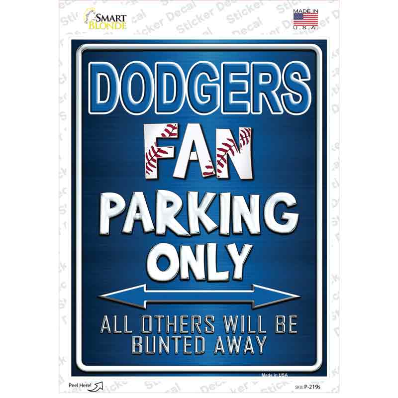 Dodgers Novelty Rectangle Sticker Decal