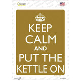 Keep Calm And Put The Kettle On Novelty Rectangle Sticker Decal