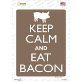 Keep Calm Eat Bacon Novelty Rectangle Sticker Decal