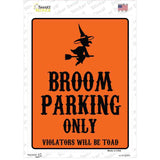 Broom Only Holiday Novelty Rectangle Sticker Decal