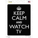 Keep Calm Watch TV Novelty Rectangle Sticker Decal