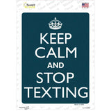 Keep Calm Stop Texting Novelty Rectangle Sticker Decal