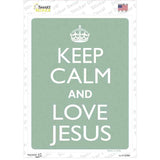 Keep Calm Love Jesus Novelty Rectangle Sticker Decal