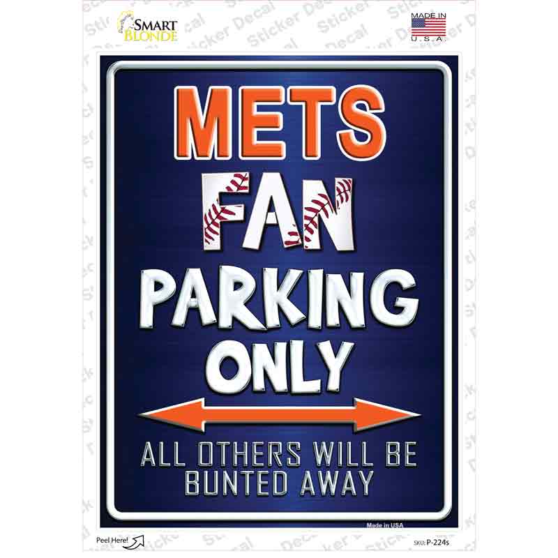 Mets Novelty Rectangle Sticker Decal