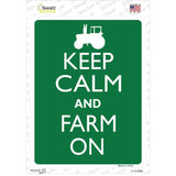 Keep Calm Farm On Novelty Rectangle Sticker Decal