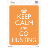Keep Calm Go Hunting Orange Novelty Rectangle Sticker Decal