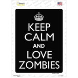 Keep Calm Love Zombies Novelty Rectangle Sticker Decal