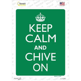 Keep Calm Chive On Novelty Rectangle Sticker Decal