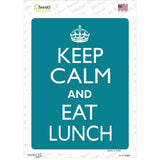 Keep Calm Eat Lunch Novelty Rectangle Sticker Decal