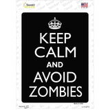 Keep Calm Avoid Zombies Novelty Rectangle Sticker Decal