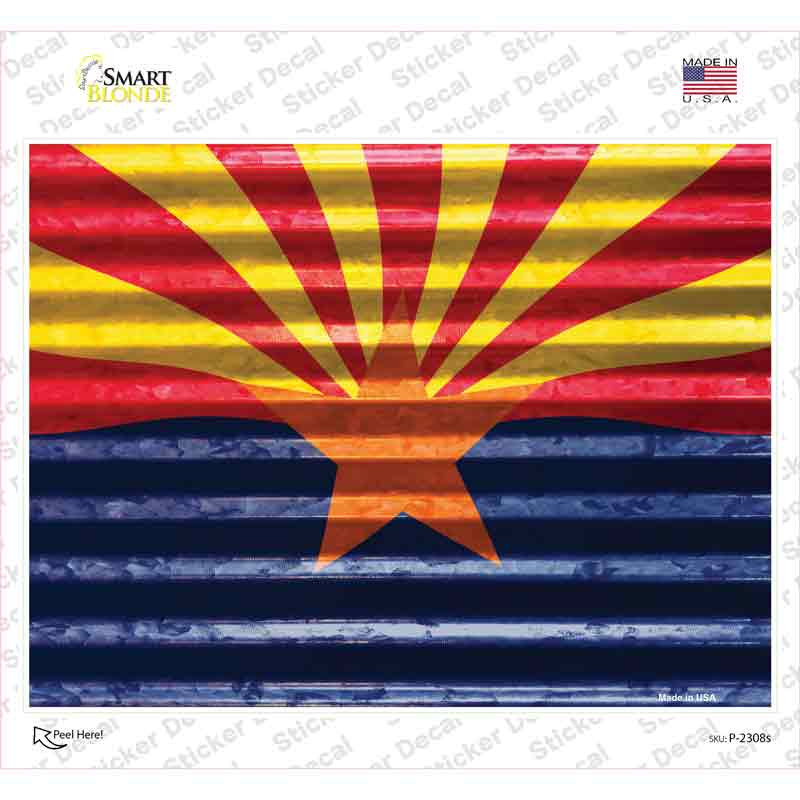 Arizona Flag Novelty Rectangle Sticker Decal