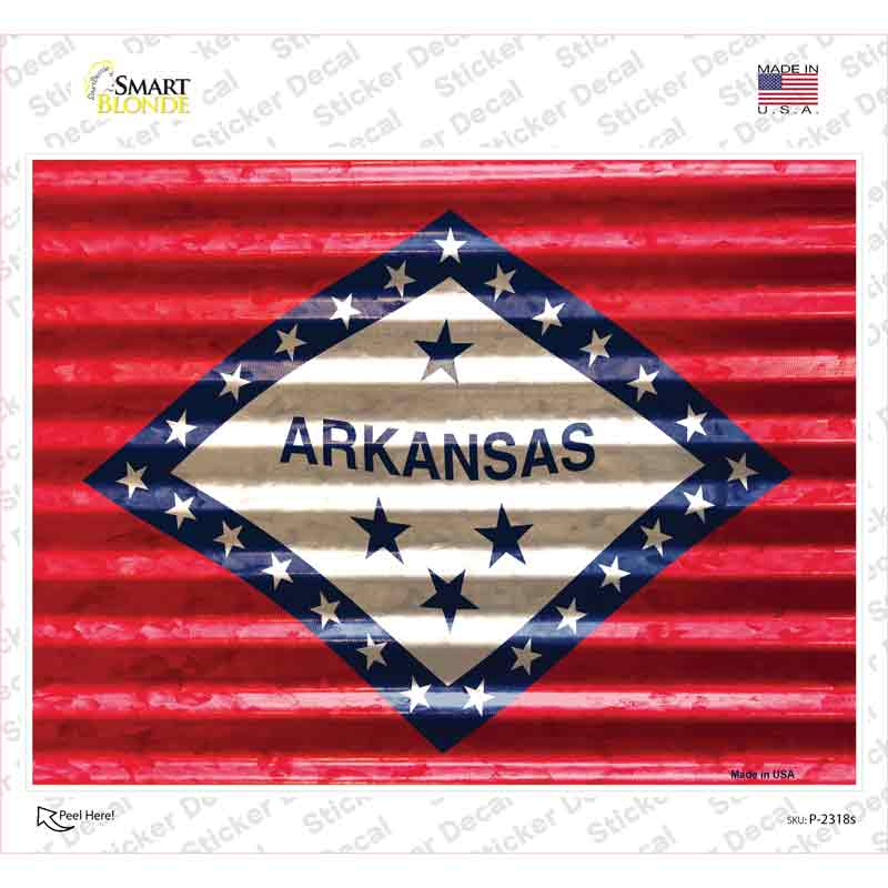 Arkansas Flag Novelty Rectangle Sticker Decal