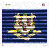 Connecticut Flag Novelty Rectangle Sticker Decal