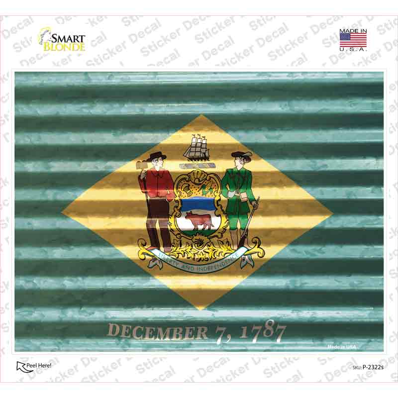 Delaware Flag Novelty Rectangle Sticker Decal