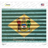 Delaware Flag Novelty Rectangle Sticker Decal