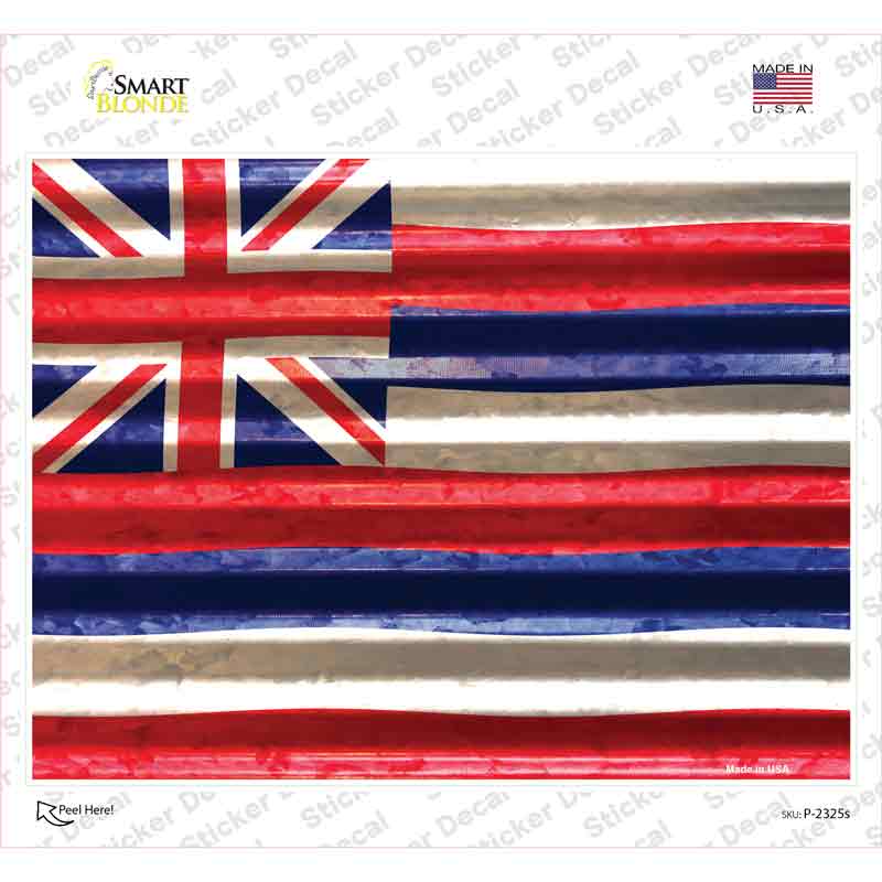 Hawaii Flag Novelty Rectangle Sticker Decal