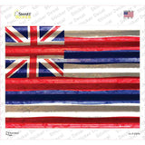Hawaii Flag Novelty Rectangle Sticker Decal
