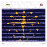 Indiana Flag Novelty Rectangle Sticker Decal