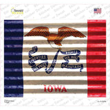 Iowa Flag Novelty Rectangle Sticker Decal