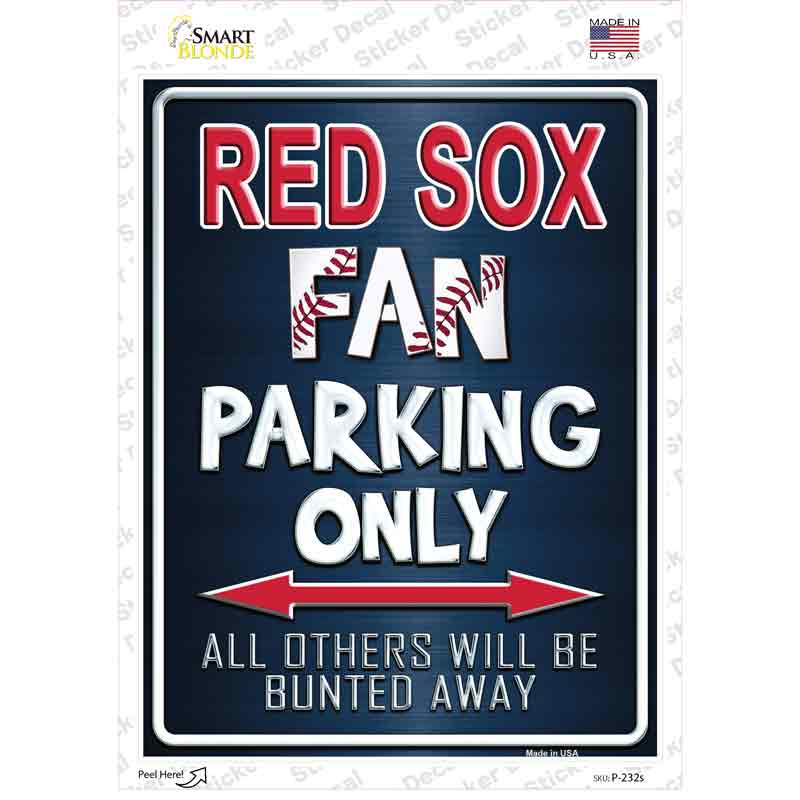 Red Sox Novelty Rectangle Sticker Decal