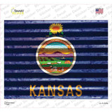 Kansas Flag Novelty Rectangle Sticker Decal