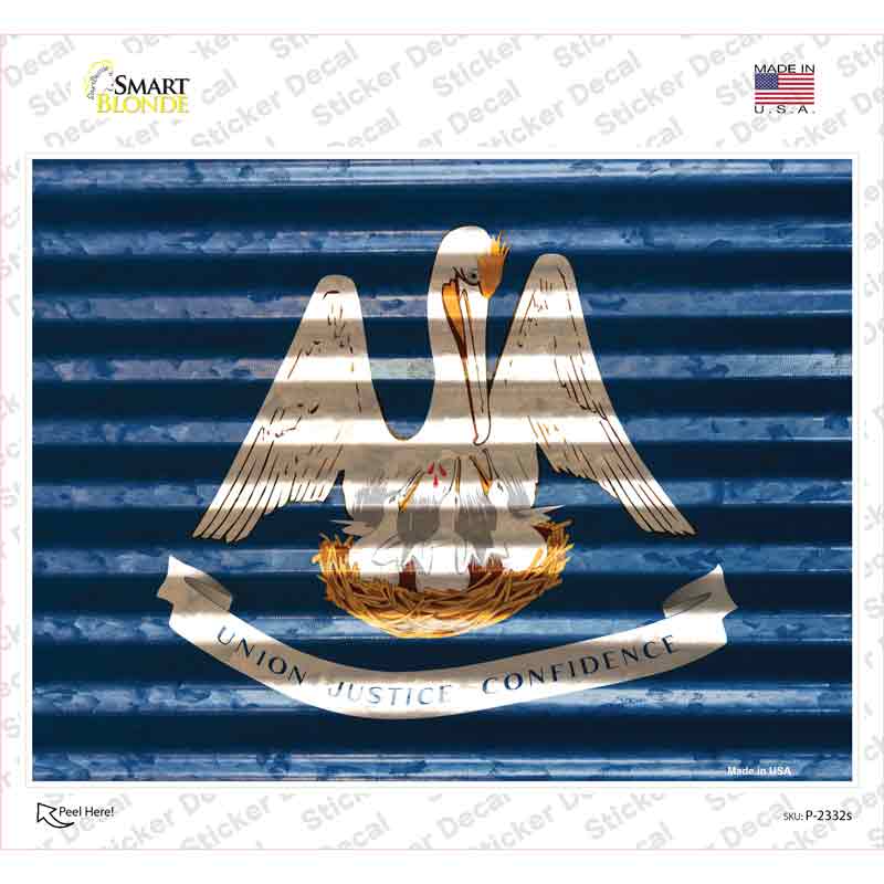 Louisiana Flag Novelty Rectangle Sticker Decal